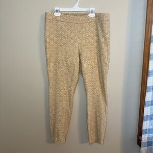 NANETTE LEPORE Gold & White Floral Dress Pants M